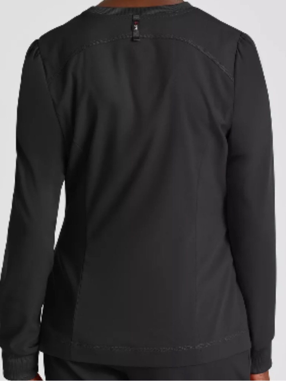 Grey's Anatomy Black Stretch Scrub Jacket Uniform Top by Barco - Picture 6 of 9